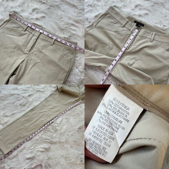 Theory Khaki Pants Trousers Workwear Career Office Slim Leg women’s size 8 - Picture 12 of 12